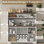 55 Inch Farmhouse Coffee Bar Cabinet - Image 4