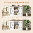 4 EVER WINNER Farmhouse Coffee Bar Cabinet, Coffee Station Cabinet - Image 6
