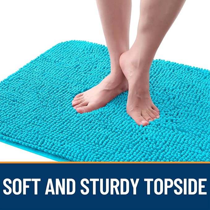 OLANLY Dog Door Mat for Muddy Paws 40x24, Super Absorbent Chenille Mud Mat | - Image 4