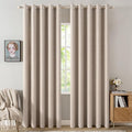 MIULEE 100% Blackout Linen Curtains by MIULEE