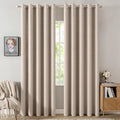 MIULEE 100% Blackout Linen Curtains by MIULEE