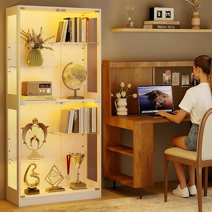 Lamtor 69-inch Glass Display Cabinet – Curio Cabinet - Image 7