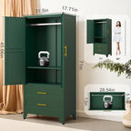 GAIOUS 71" Metal Wardrobe Cabinet - Image 2