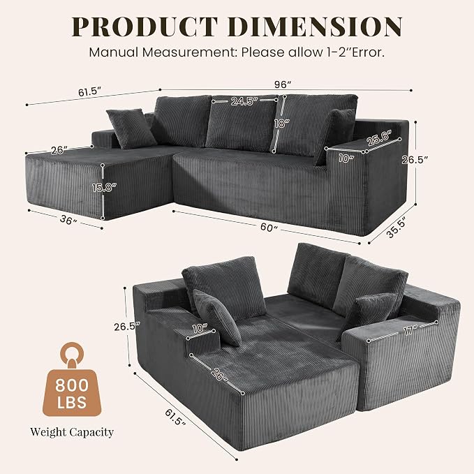 GRUSIGN Cloud Sectional Boneless Couches - Image 2