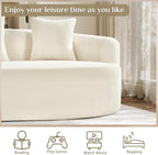 131" Oversized Sectional Sofa for Living Room, Modern Luxury Plush Chenille - Image 9