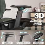 ELABEST Mesh Office Chair, Ergonomic Computer Desk Chair, Sturdy Task Chair- - Image 5