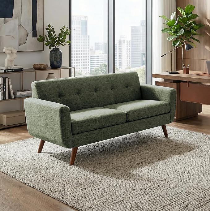 Tbfit Mid Century Modern Sofa Couch, Loveseat & Standard Sofa - Image 4