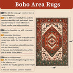 SERISSA 9x12 Washable Non Slip Boho Area Rug - Image 2