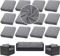 12PCS Patio Cushion Covers, Patio Furniture Couch Seat Slipcovers | Washable by SUKAIKEQA