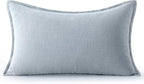 MIULEE Decorative Linen Lumbar Pillow Cover 12x20 Inch Light Blue | Boho - Image 7