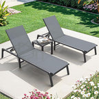 ONBRILL Aluminum Chaise Lounge Chair Outdoor, Foldable & Assembly Free Outdoor - Image 8