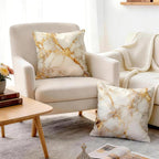 OBSEDE Gold Foil Marble Decorative Throw Pillow Covers 18 × 18 in, Couch - Image 7