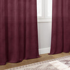 Burgundy Linen Curtains 72 Inch Length - Image 6