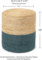 REDEARTH · Cylindrical Pouf Foot Stool Ottoman - Image 2