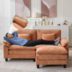 Oprisen 86" Modular Sectional Sofa, Comfy Cloud Couch Sectional Sofa - Image 4