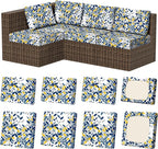 8Pcs Outdoor Cushion Covers, Stretch Patio Furniture Couch Chair Slipcovers | by VORSHAPE