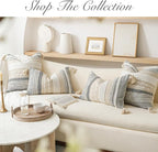 Decorative Lumbar Throw Pillow Cover 12x20 Boho Gray Accent Cushion - Image 7