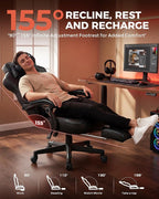 GTPLAYER Gaming Chair with Footrest, Big and Tall Game Chair 350lb Racing Style - Image 6