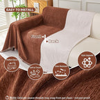 DREAMINGO Sofa Covers Washable Thick Chenille Couch Cover - Image 3