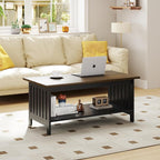YOSHOOT 39.4" Farmhouse Coffee Table - Image 3