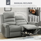 HOMCOM 2 Seater Recliner Sofa - Image 5