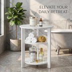 Farmhouse 3-Tier Round Side Table, 17.7 * 21.7inch End Table - Image 6