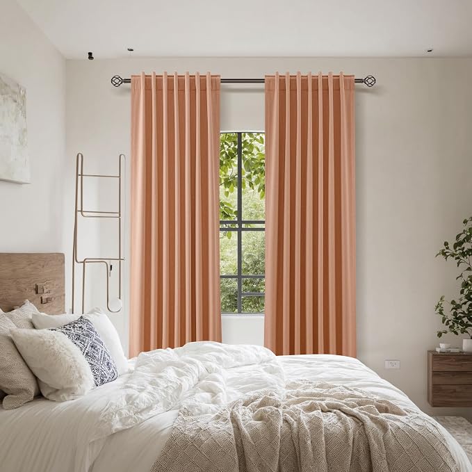 100% Blackout Curtains 96 Inch Length 2 Panels Set - Image 8