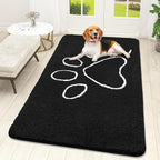 OLANLY Dog Door Mat for Muddy Paws 59x32, Paw Print Design Chenille Mud Mat | by OLANLY