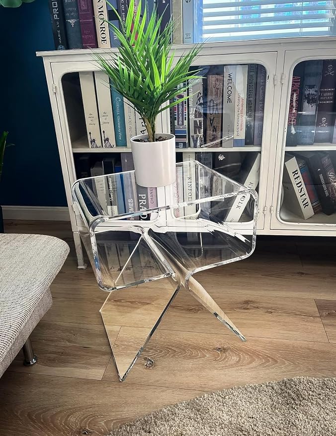 Acrylic Nightstand Side Table Modern Design Clear Home Decor Display End Table - Image 6