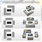 ovios 12 Pieces Patio Furniture Set, Outdoor Wicker Sectional Sofa - Image 6