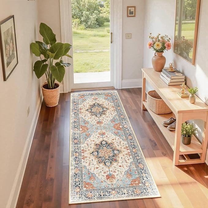 RELEANY Washable Area Rug, Runner 2'x6', Water Repellent, Pet Friendly - Image 4