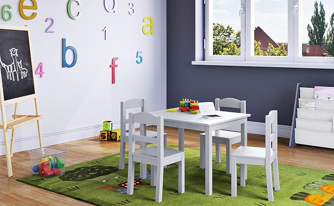 Humble Crew Kids Table and Chair Set, Toddler Activity Table - Image 4