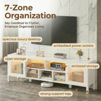 IRONCK TV Stand for 75 Inch TV, Modern Media TV Console - Image 4