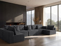 168" Cloud Sectional Couch, Comfort U Shaped Sofa by VYUXWO