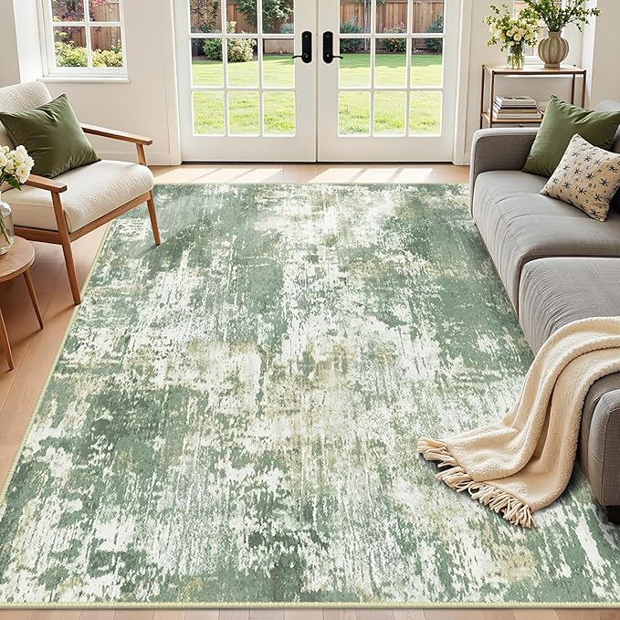RELEANY Washable 6'x9' Abstract Area Rug by RELEANY