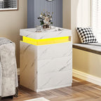 ADORNEVE Nightstand with Charging Station and LED Lights, Night Stand with - Image 7