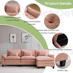 Oprisen 120" Modular Sectional Sofa, Comfy Cloud Couch Sectional Sofa - Image 6