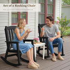 Greesum Set of 2 Outdoor Rocking Chair, 300lbs All-Weather Patio Rocker - Image 6