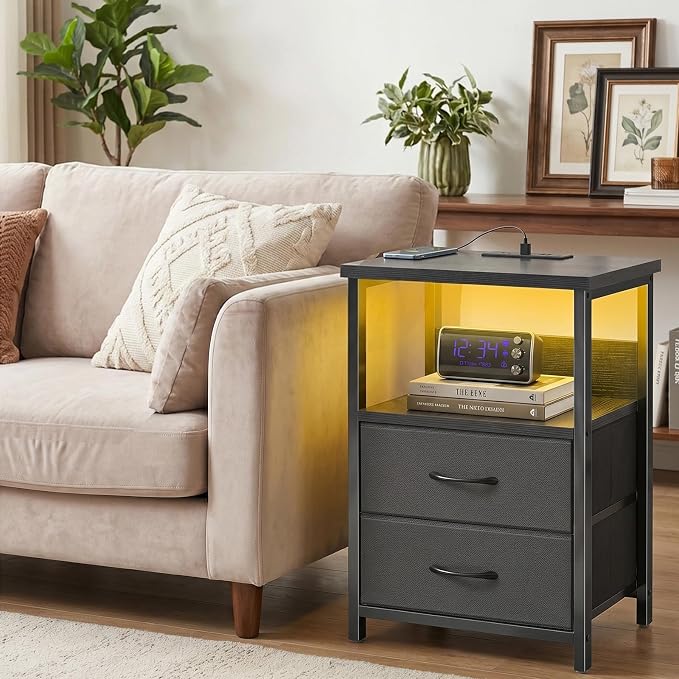 Fixwal Nightstand Set of 2 Night Stand - Image 6