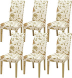 BIETYONE Stretch Dining Chair Covers Set of 6, Soft Removable Washable Kitchen by BIETYONE