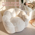 MAXYOYO Bean Bag Chair for Adults, Floral Shaped Bean Bag Sofa, Ultra Soft Faux - Image 6