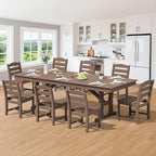 SERWALL Outdoor Armless Dining Chairs Set of 4, All-Weather HDPE Patio Dining - Image 7