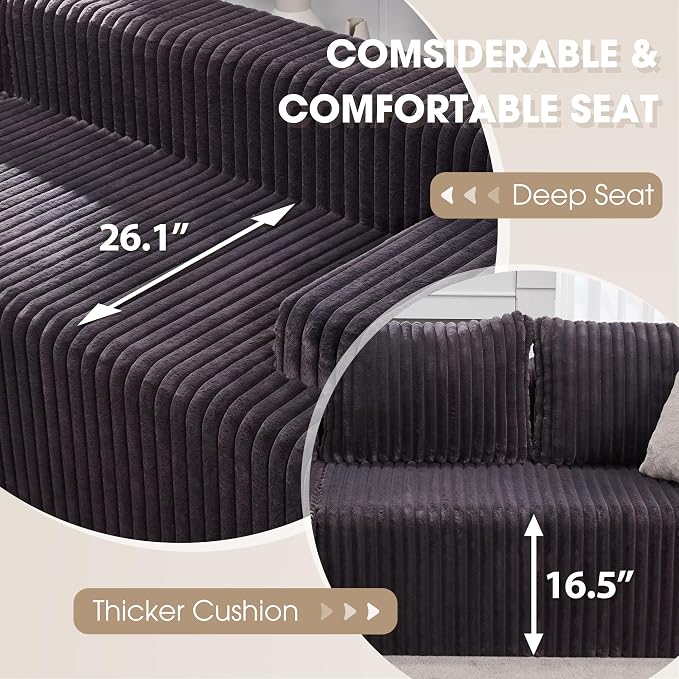 Modular Sectional Sofa Couches L-Shape Couch 3 Seat Modular Sofa Memory Foam - Image 4