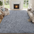 PLHXFR 6x9 Area Rugs Living Room: Fluffy Bedroom Rug Shag Carpet Grey | Upgrade by PLHXFRSoftAreaRugs