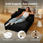 Amsleekey 64" Chaise Lounge Chair Indoor, Oversized Sleeper Chair - Image 5