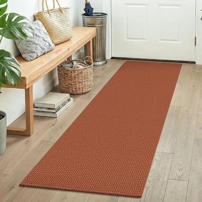 KOZYFLY Woven 2x5 Entry Runner Rug, Washable Runners by KOZYFLY