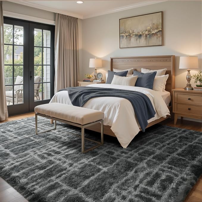 9x12 Ft Extra Large Shag Rugs for Living Room, Ultra Soft Fluffy Furry Area - Image 2