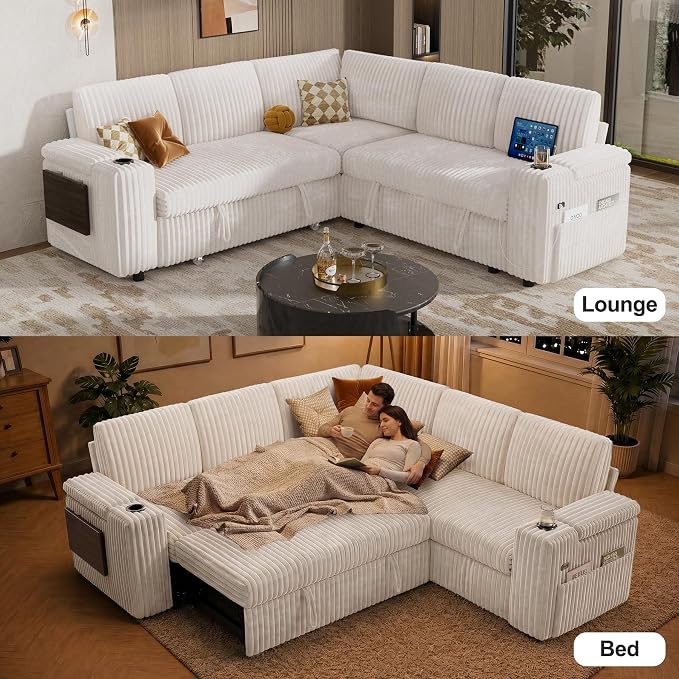 Vipbear 86" Modular Sectional Sleeper Sofa - Image 4