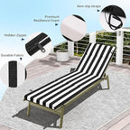 2 Pcs Outdoor Chaise Lounge Cushion 72" x 21" x 3", Folding Patio Lounge Chair - Image 5