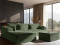 Oversized 108" Cloud Sectional Couch, Comfort U Shaped Boneless Couch by VYUXWO